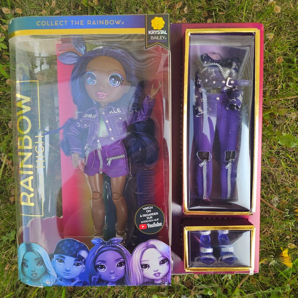 New‎ Rainbow High Krystal Bailey Indigo Dark Purple Fashion Doll MGA